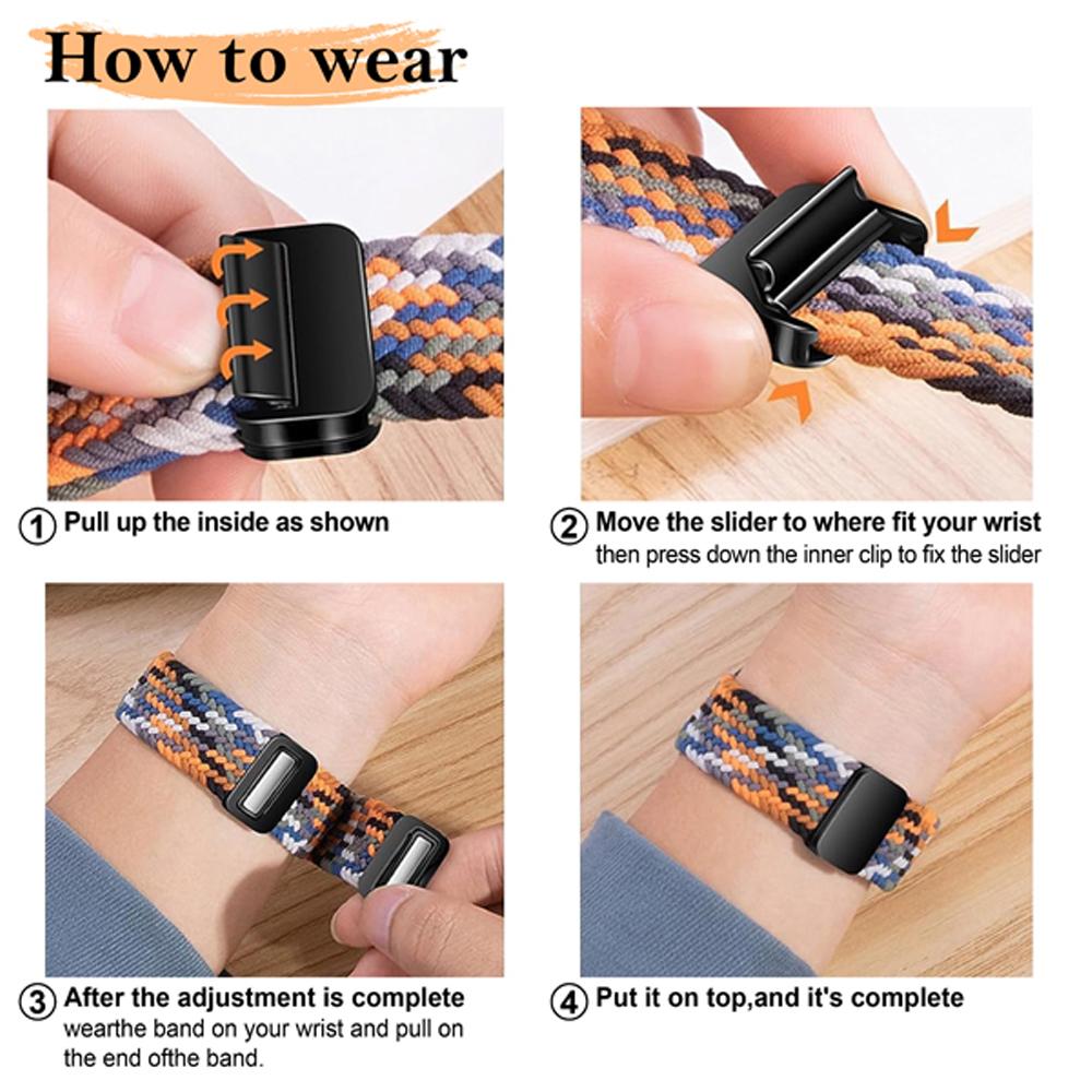20mm 22mm Straps For Samsung Galaxy Watch 4/5/6/7/6 classic/5 Pro/Gear s3 44mm 40mm Braided correa bracelet Huawei GT2e 3 4 Band