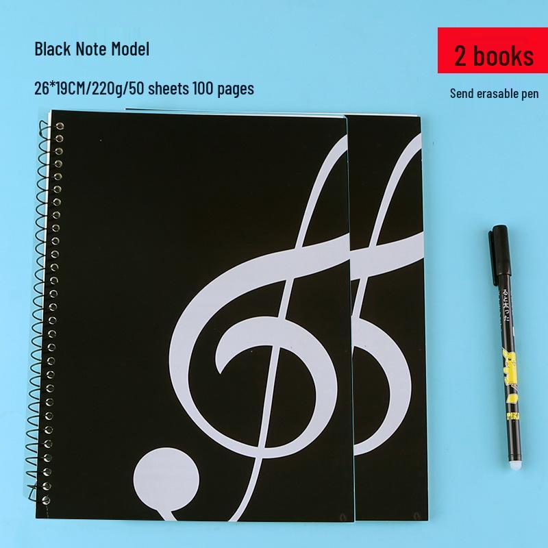 Large Space Loose-Leaf Music Staff Notebook for Piano Students - Professional Music Score & Theory