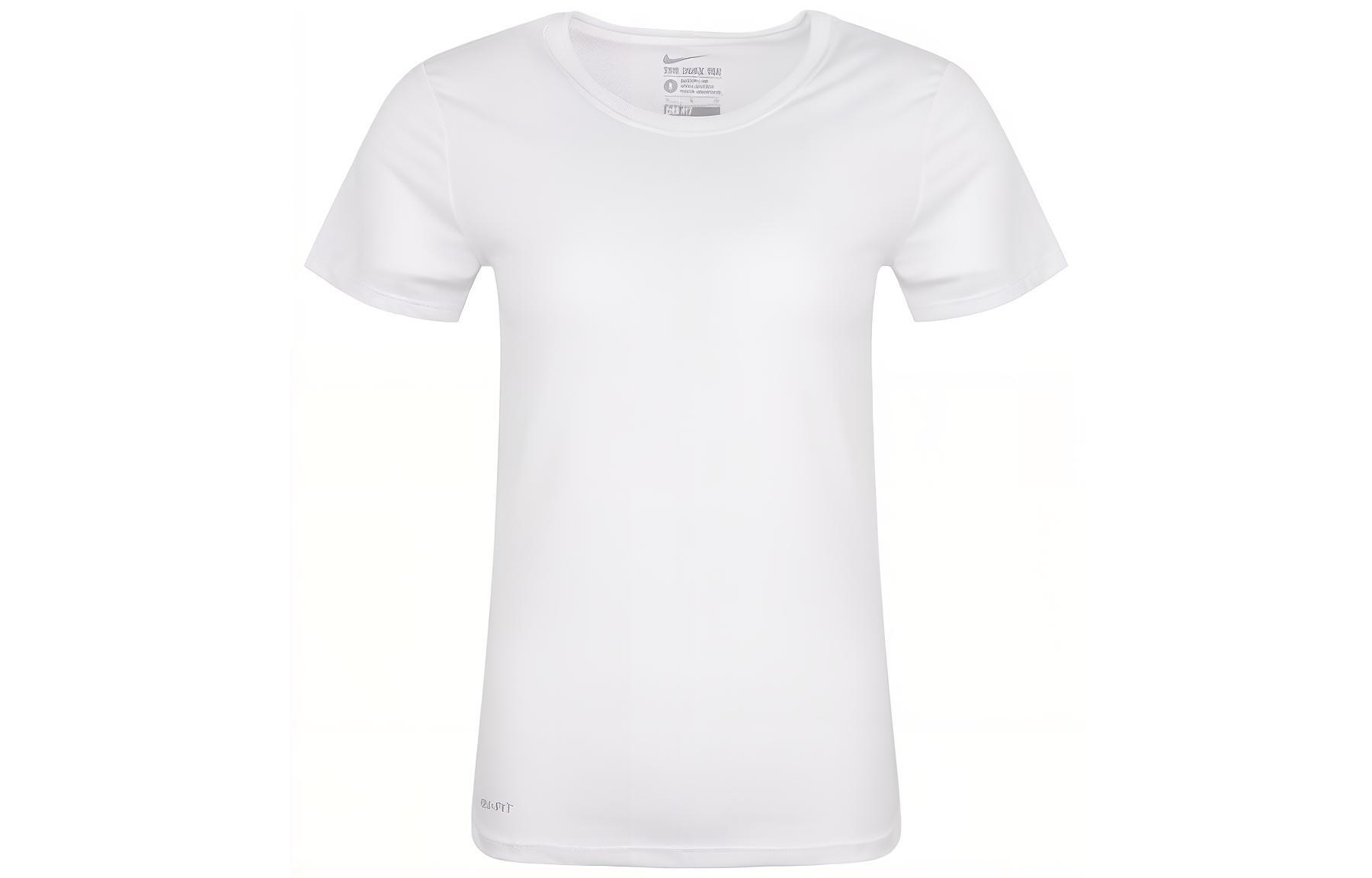 

Nike T Shirts Women s White Crew Neck Moderate Straight Fit 836327-100 XS