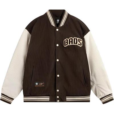 Li Ning Sports Casual Minimalist Color Block Cotton Jacket Men Jacket Brown AJMU081-1