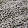 Tapis salon en cuir tressé gris taupe 60x120