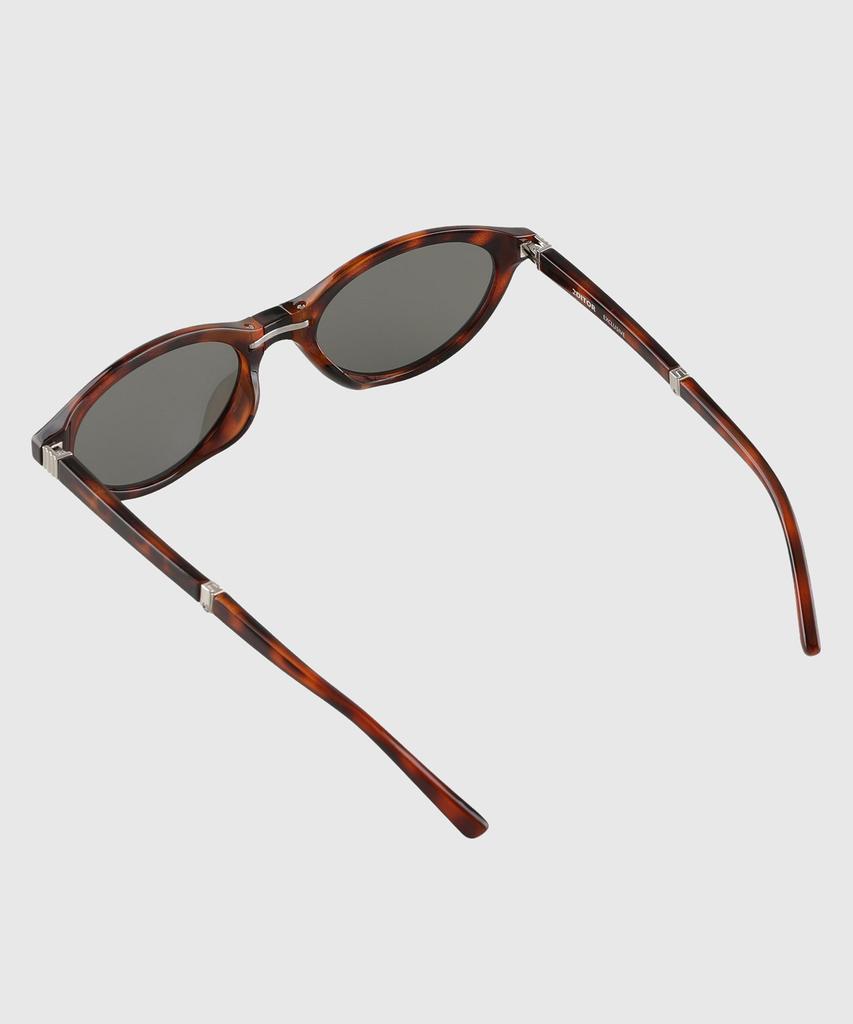 Tuditeo Aur Portable Foldable Sunglasses Slim Cat-Eye Oval Sunglasses C4 Leopard