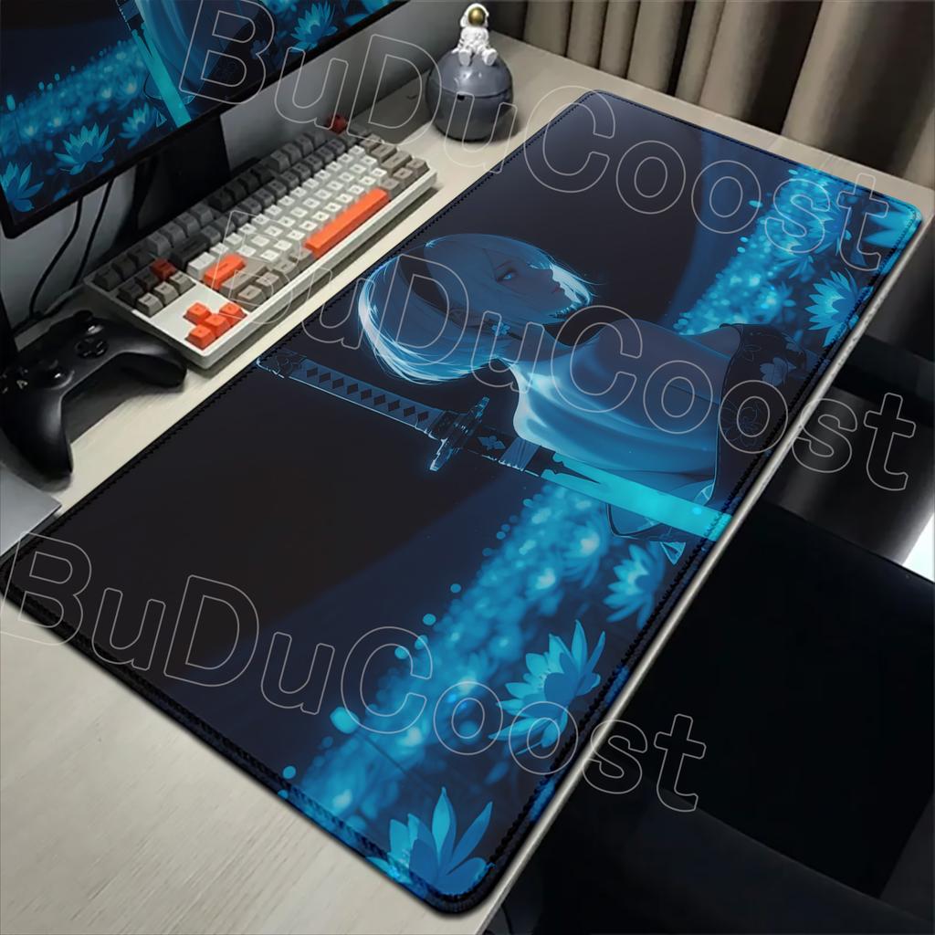 E-sports Pretty NieR:Alfombrilla de ratón Automata 2B Alfombrilla de goma grande para mesa Alfombrilla de ratón para juegos de PC Alfombrilla para escritorio de portátil Alfombrilla antideslizante para teclado de ordenador