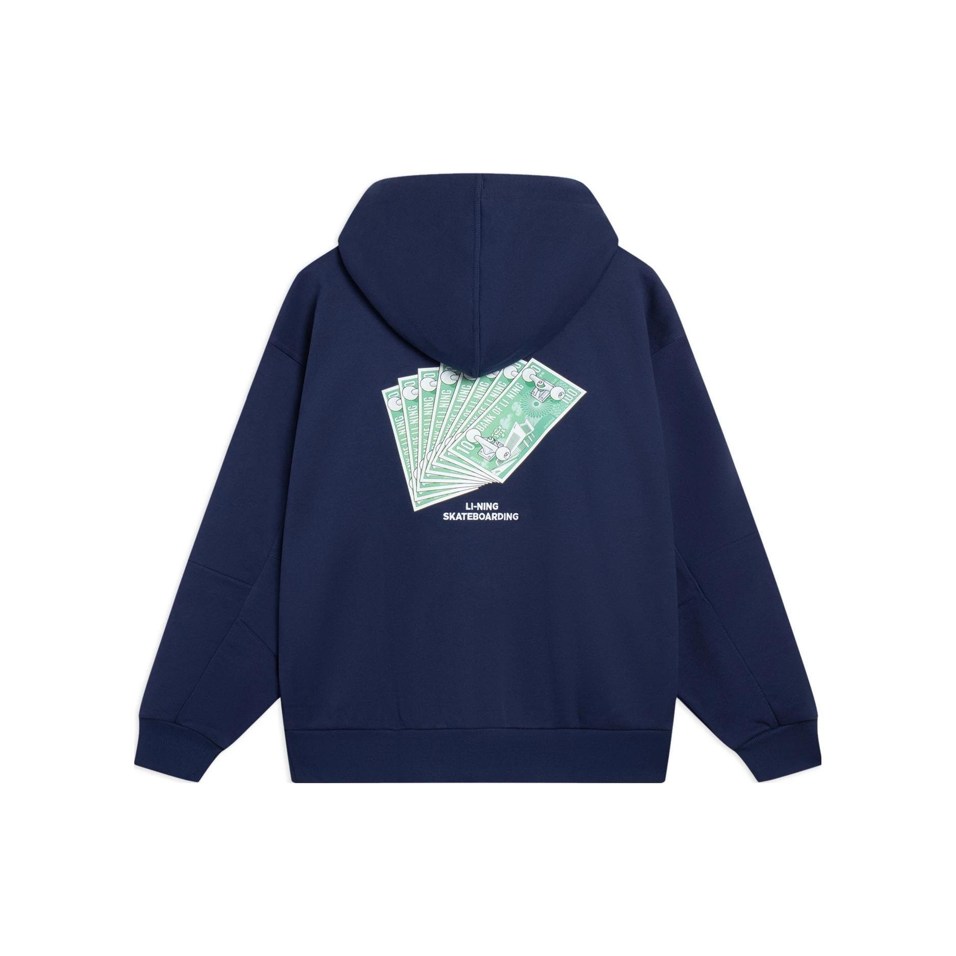 Li-Ning x Phil Hackett Graphic Hoodie Navy Men s AWDT227-3 M