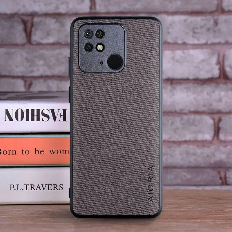 Etui na Xiaomi Redmi 10C 10A NFC coque Luksusowe tekstylia Skórzana skóra Miękka TPU Twarda obudowa telefonu PC dla Xiaomi Redmi 10C Etui funda