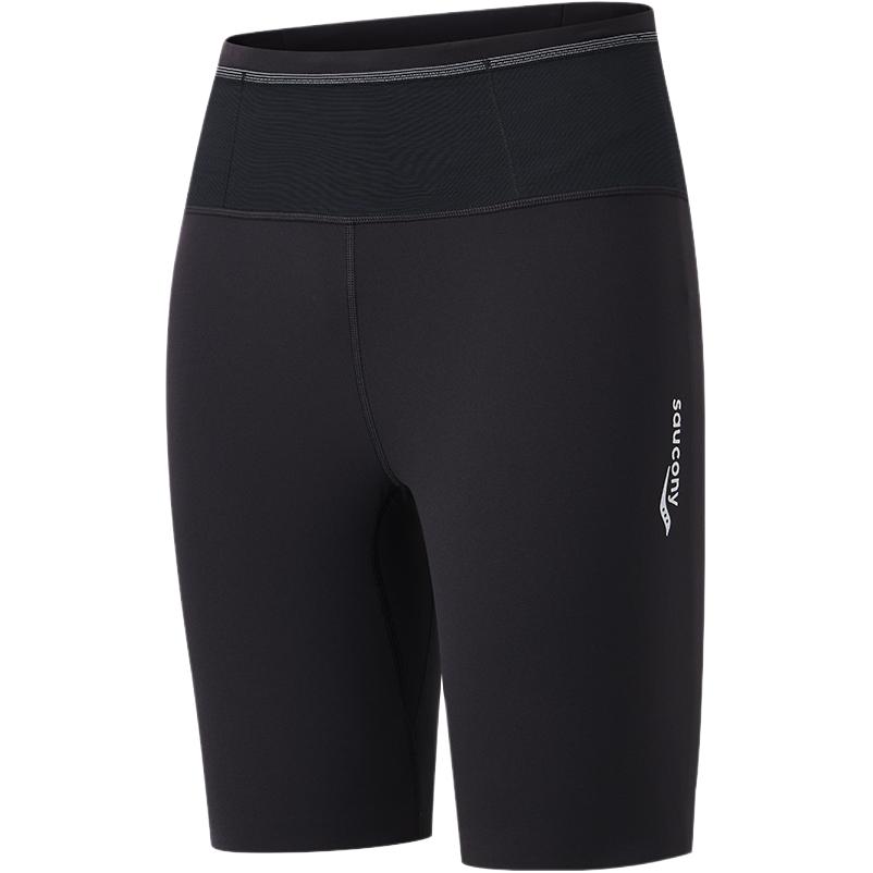Saucony Speed Running Series Fashion Soft Comfortable Casual Four-Point Sports Shorts Unisex shorts Black SA2250LG61T-BK001