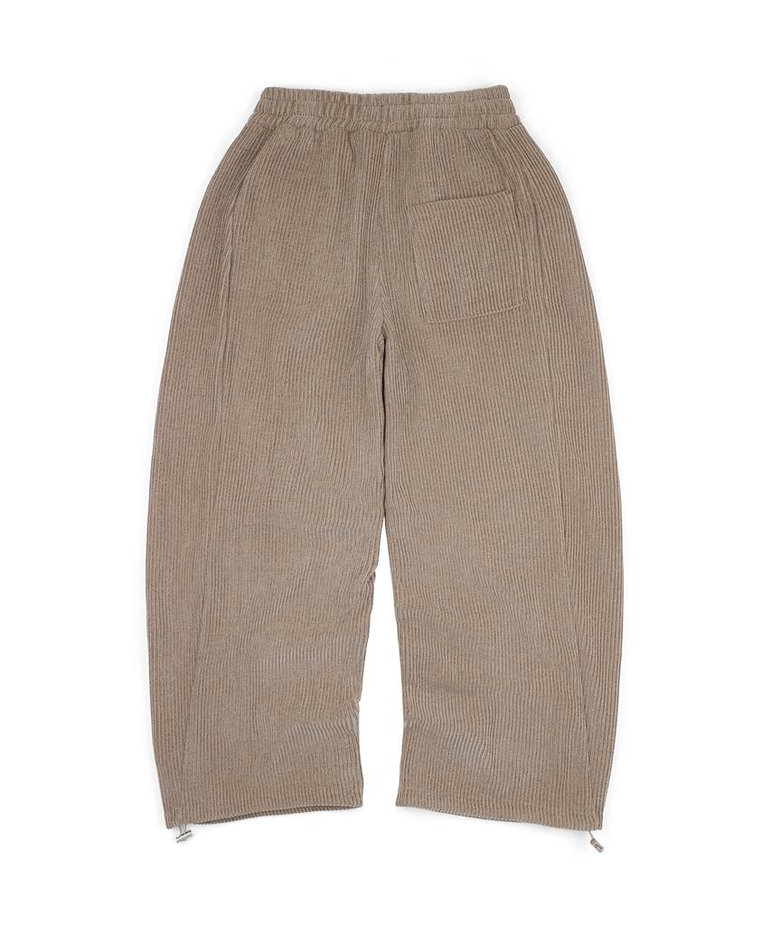 EASY NO EASY Curved Corduroy Pants - Beige