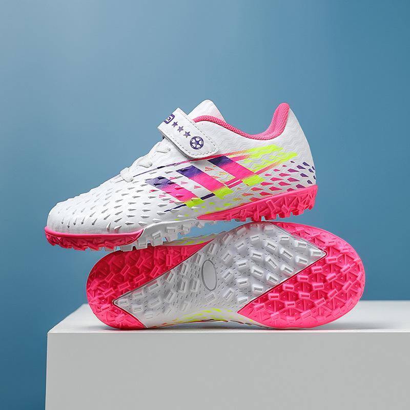 

Children s football shoes Velcro sneakers leather foot broken nails tf long nails AG boys and girls primary school students training shoes 30