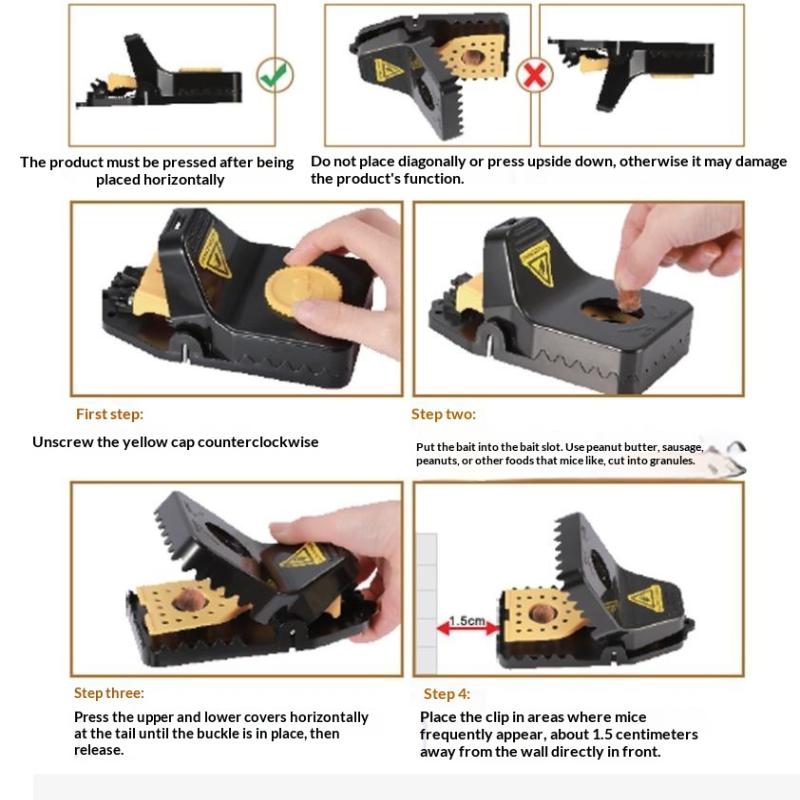 Upgraded Large Mouse Rat Traps Safety High Sensitive Snap Big Plastic Mouse Trap Rodent Catcher
