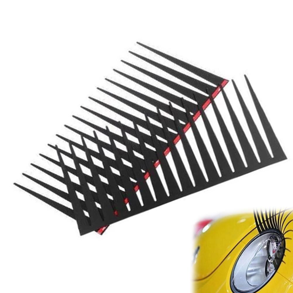 

Car Headlight Eyelash Sticker 3D Charming Black False Eyelashes Fake Eye Lash Sticker Car Headlight Decoration Funny Decor
