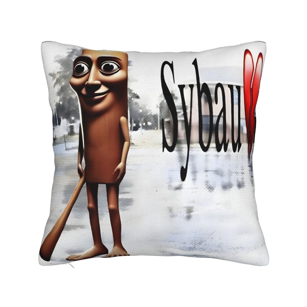 Povlak na polštář Tung Tung Tung Sahur John Pork Meme Brainrot Design Potah na polštář pro kancelář, auto, domácí dekorace Nové povlaky na polštáře