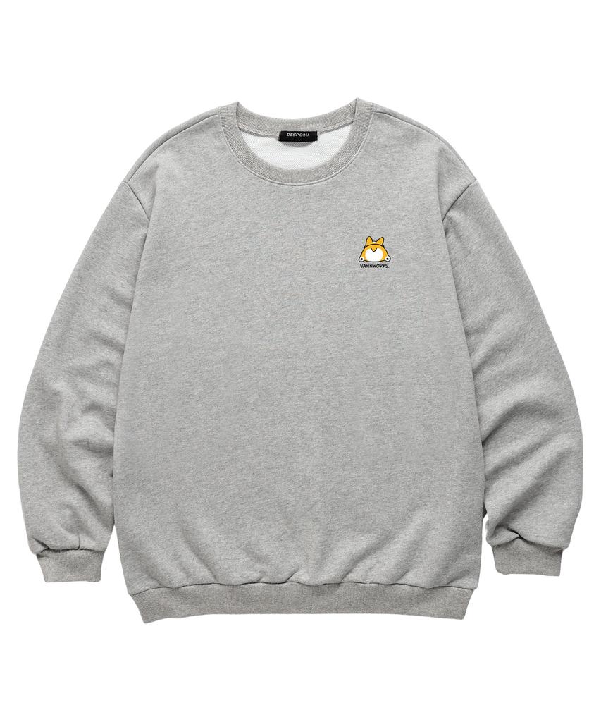 VANNWORKS Welsh Corgi Sweatshirt (Vndts107) Melange Grey