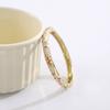 Gold Plated Enamel Bangle Bracelet Retro Light Luxury Flower Enamel Bangle  Traditional Chinese