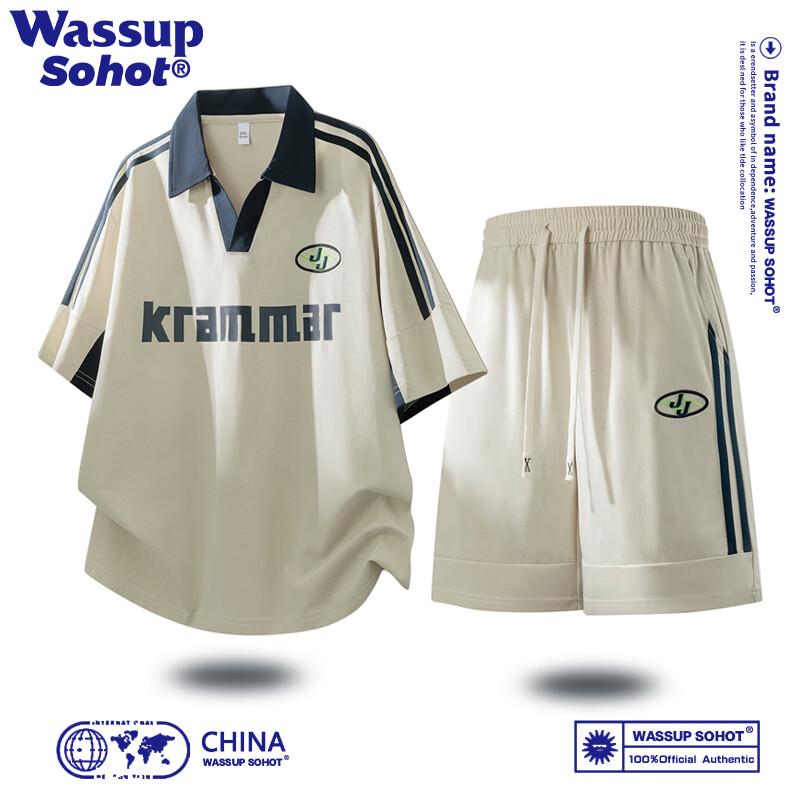 Wassup Sohot Men s Color Block Printed Two-Piece Set XL