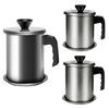 Bacon Grease Container with Filter And Lid 1.4/1.7/2.0L Carbon Steel Lard Jar for Cooking And Storage Easy-Grip Handle Rust Resistant Pot for Frying