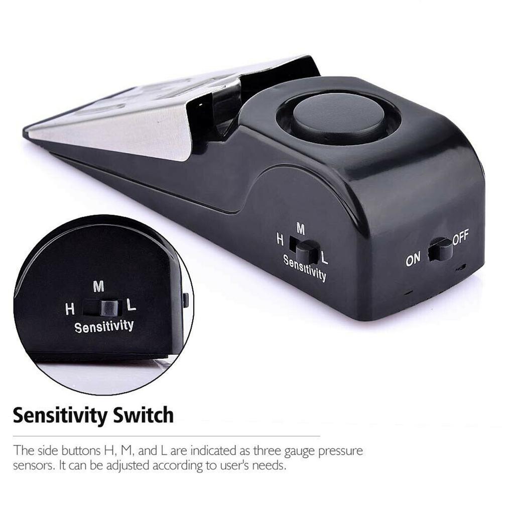 9v Door Alarm Portable Wireless Non slip Safety Wedge Alert Door Stopper Home Travel Security System