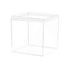 Transparent Square Acrylic Storage Box for Figures - Dustproof Food-grade Plastic, PS Wedding Candy Box with Lid