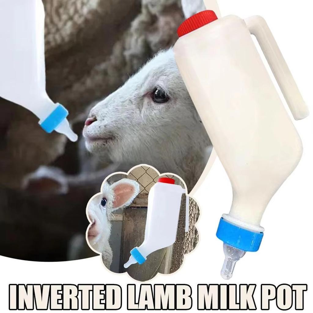 Goat Veterinary Feeding Bottle Pet Nursing Bottle with Nipple for Lambs Sheep Kittens Puppies