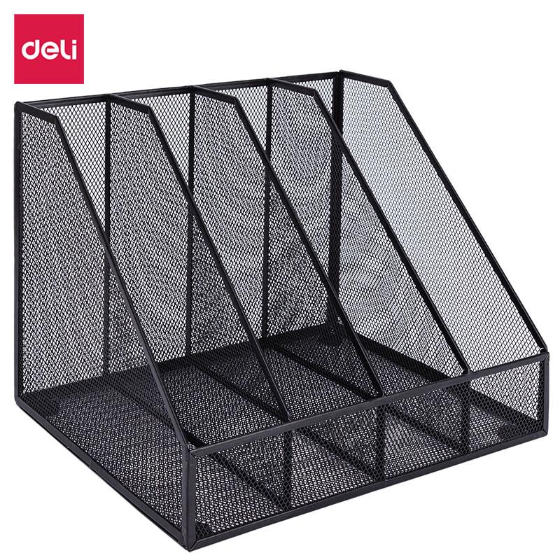 Deli 78986 Four-Tier Metal Mesh Desktop File Organizer