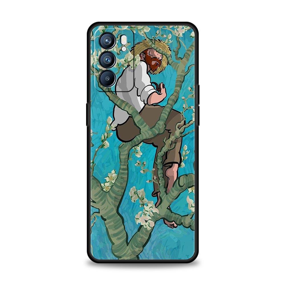 Case For Oppo Reno13 Reno12 Reno11 F Reno10 Pro A54 A53 A95 A76 A74 A57 A98 A80 A79 5G A78 4G Cover Van Gogh Starry Night flower