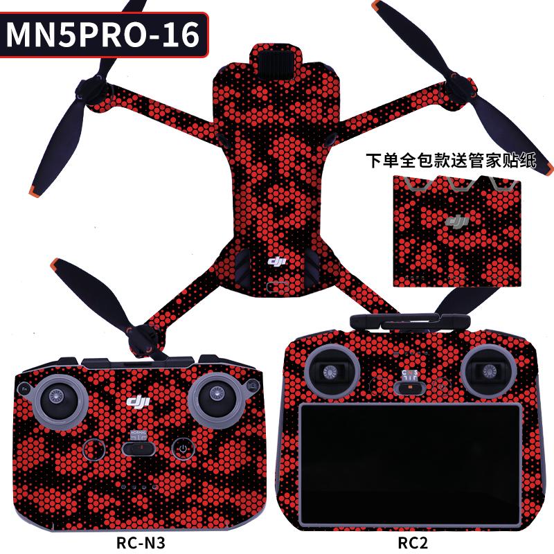 Decorative Sticker Kit for DJI Mini 5 Pro Waterproof Anti-Scratch Skin for Drone, Controller & Battery Manager