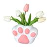 Cat Paw Vase Soft Enamel Artistic Flower Arrangement Vase TV Cabinet Home Living Room Decoration Accessory