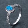 Cushion Cut Square Rainbow White Fire Opal Rings For Women Gold Horse Eye Zircon Charm Leaf Wedding Bands Party Jewelry CZ