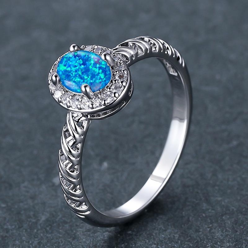 Cushion Cut Square Rainbow White Fire Opal Rings For Women Gold Horse Eye Zircon Charm Leaf Wedding Bands Party Jewelry CZ