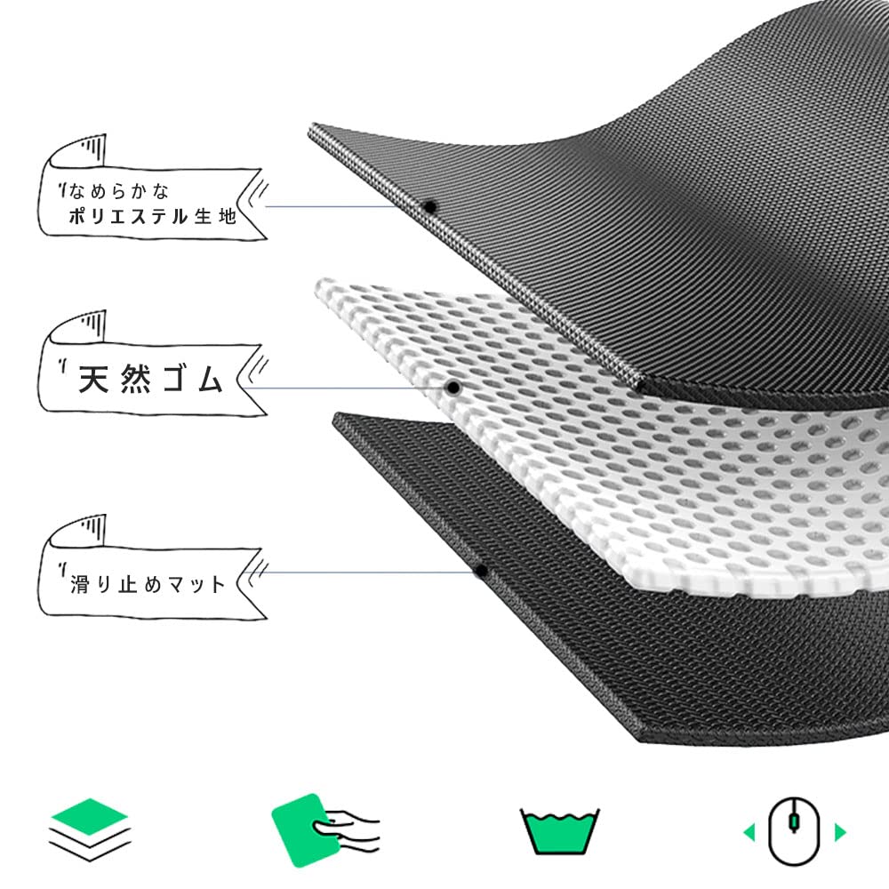 BZseed Mouse de Gaming Mare Compatibil cu Laser și Optic și Culoare Solidă x 300mm x Pad, Subțire, Șoareci, Lavabil, Anti-alunecare, (800mm 3mm)