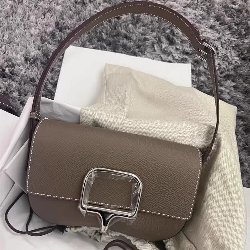 Bag leather bag high quality niche baguette bag high sense underarm shoulder commuting