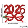 2026 Funny Eyeglasses Frames Party Decoration Christmas Theme New Year Photo Frame Creative Eye Wear for DIY Xmas Holiday Decor