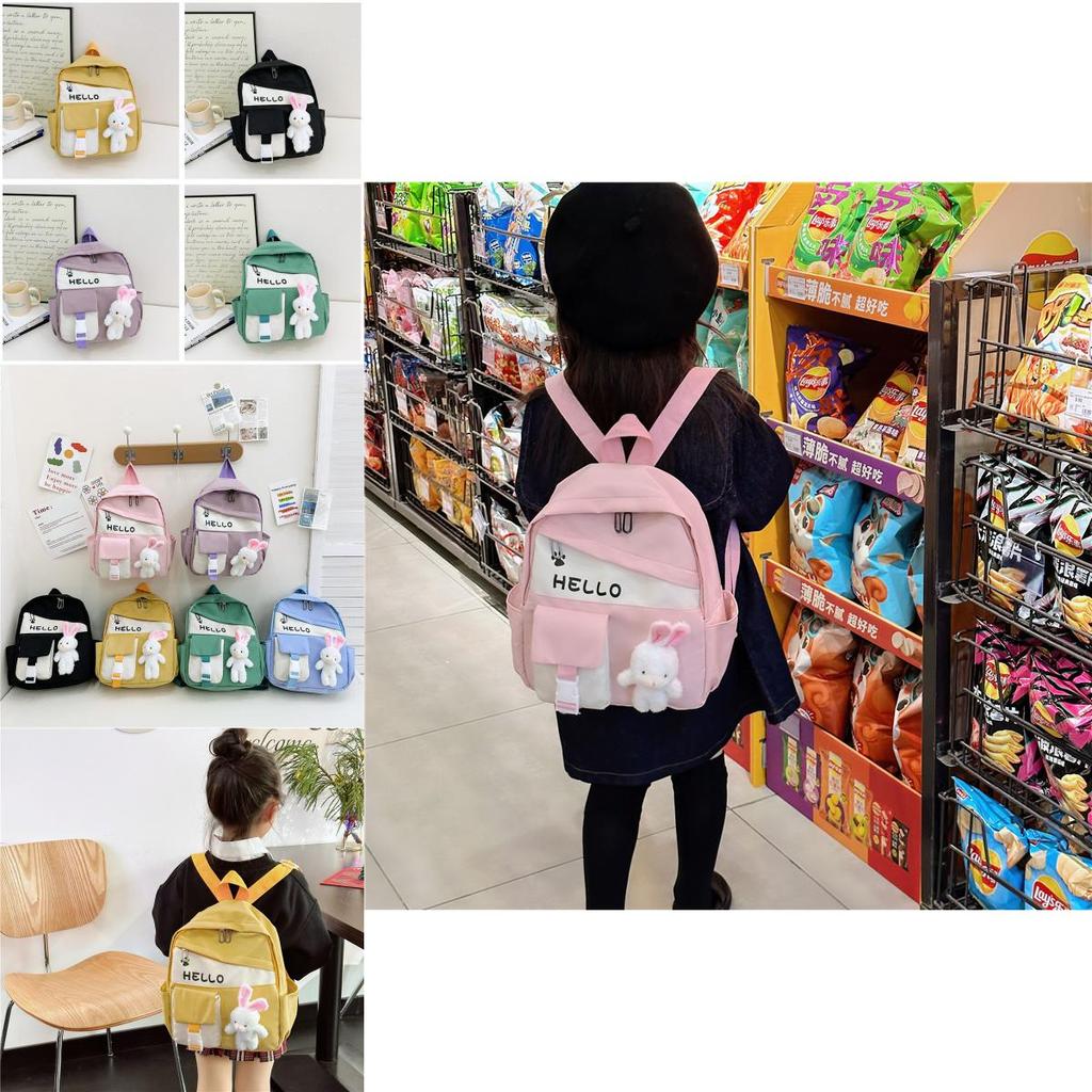 Cute Rabbit Design School Backpack For Girls Breathable Fabric Spacious And Fun