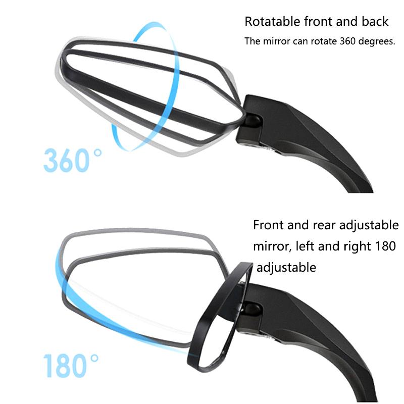1/2Pcs Bicycle Handlebar Rear View Mirror Mountain Bike Wide Range Back Sight Reflector Adjustable Bike Mirror