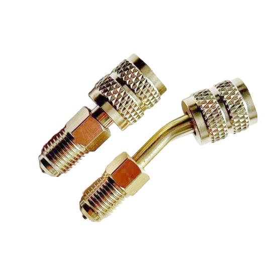 R410 Refrigerant Brass Adapter Rustproof Corrosion Resistant Universal Reverse Thread
