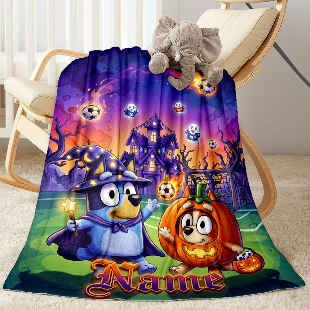 Christmas Adventure Pencilmates Customize Text Blanket Lightweight Personalized Blanket Warmthful Decor Perfect for Living Room Couch Sofa Picnics