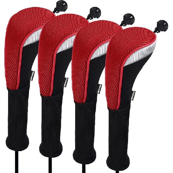 Andux 4pcs/Pack Long Neck Golf Hybrid Club Head Covers Dial No. Tag CTMT-02