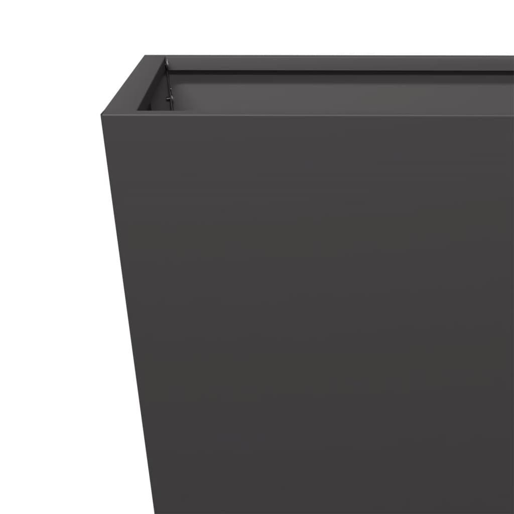 Plant Pot Black 30x30x30 Steel
