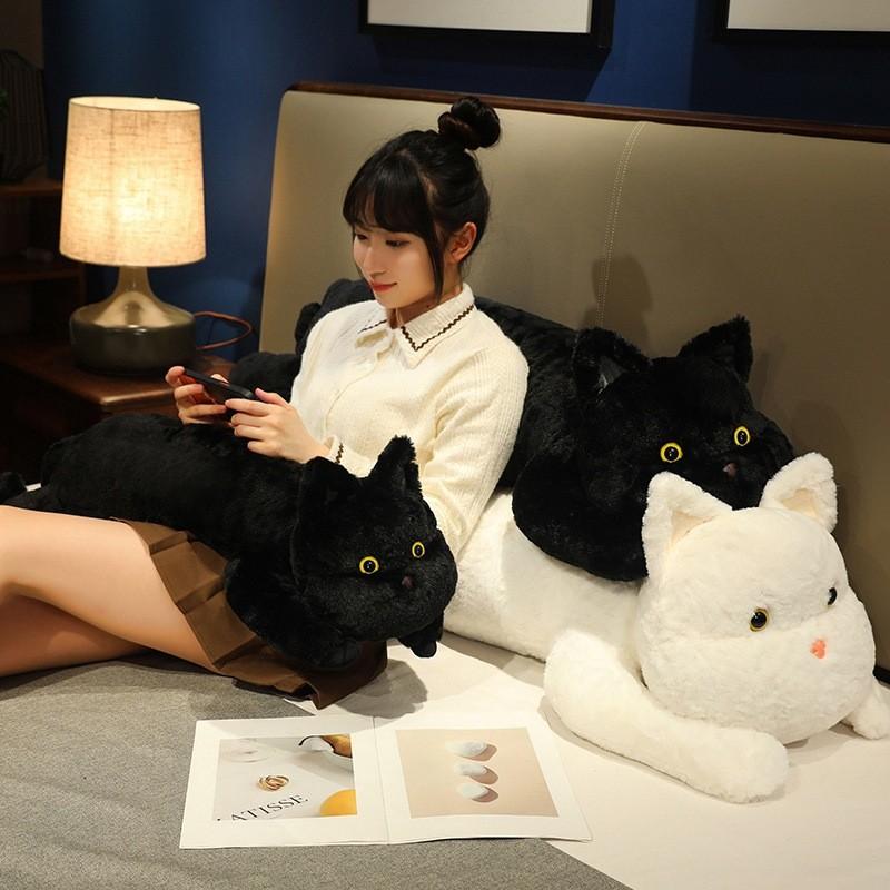 Long Cat Cute Plush Pillow Toy Cartoon Stuffed Animal Doll Decoration Gift Kids