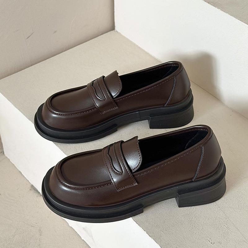 Platform Children's Small Leather Shoes Spring New One-pedal Soft-soled Mary Jane Single Shoes