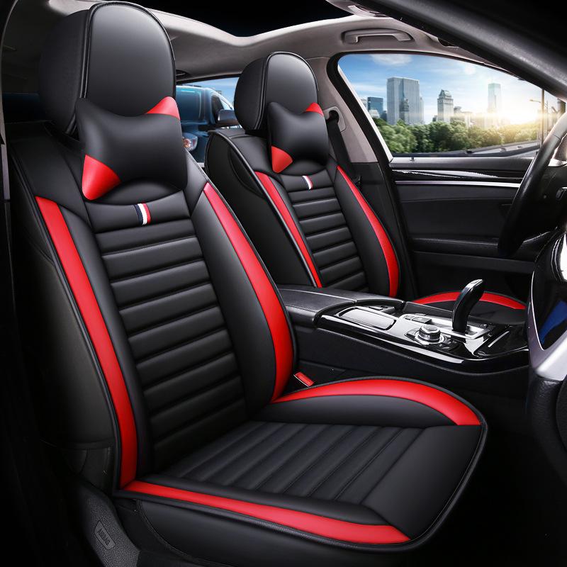 Five Seater Standard Version Car Seat Cover | Durable, Scratch Resistant, Easy To Install Faux Leather Seat Cover, Universal Fit for All Seasons