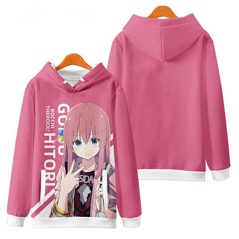 Autumn Anime Bocchi The Rock 3D Print Hoodies Men Women Fashion Casual Sweatshirts Oversized Hoodie Pullovers Tracksuit Clothing