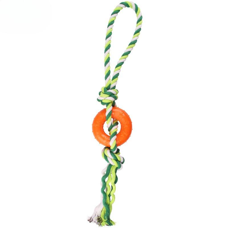 

Pet Toys, Cotton Rope, Dog Pen, Drawstring, Durable Teeth, Rope Knot, Training, Self-entertainment and Boredom Dog Toys оранжевый