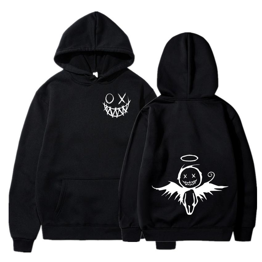 Autumn and Winter New Smiling Angel Hoodie, Hip-hop Street Classic Hoodie, Outdoor Fashionable Casual Long Sleeved Warm Hoodie