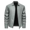 Men's Plus Velvet Leather Jacket: Trendy Autumn/Winter Outerwear for Youthful Style