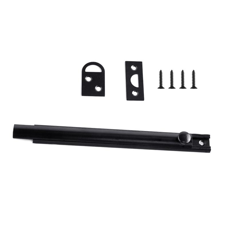 Multifunction Sliding Door Security Lock Iron 90/180 Degree Mounting Option Double Door Sliding Bolt Lock for Household Use