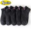 5/1Pairs Men Sports Boat Socks Spring Summer Cotton Sock Breathable Deodorant Short Sock Business Casual Ankle Sock Male Sox
