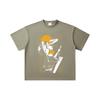 260 GSM Double Yarn 32 Count 100% Cotton Bleach V2 Ichigo Print Unisex Heavy Cotton T Shirt