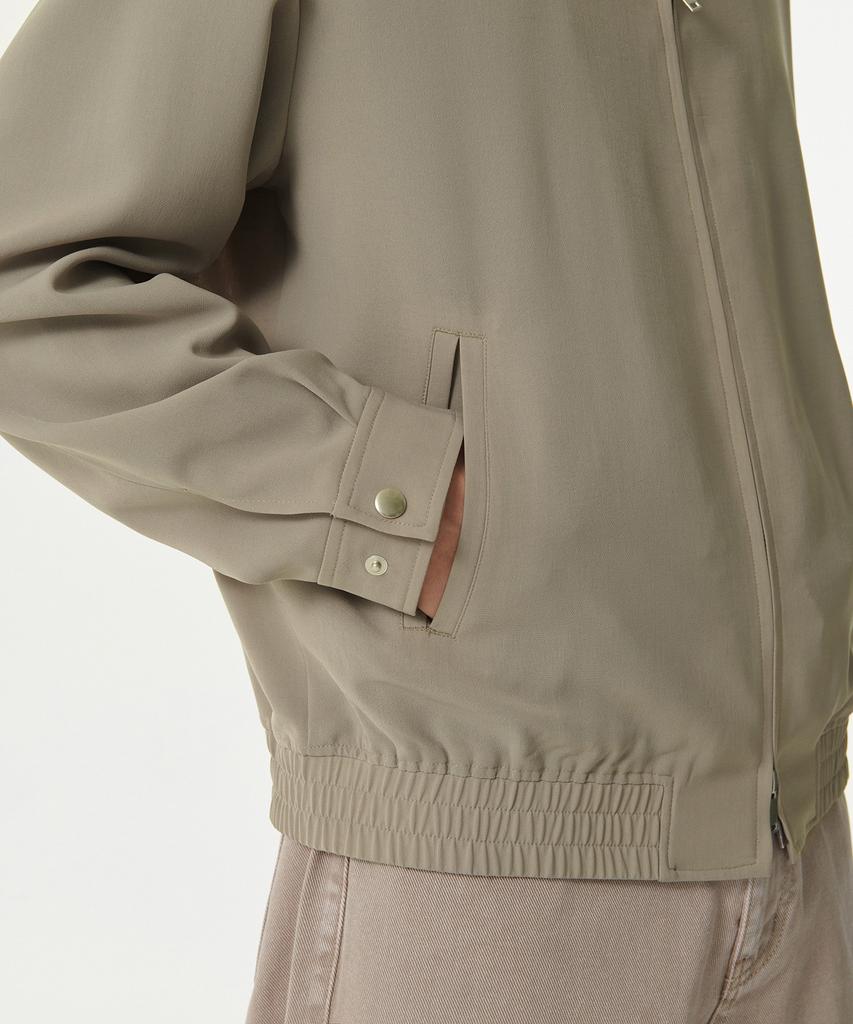 Musinsa Standard Linen-Like Minimal Blouson Jacket [Grayish Beige]