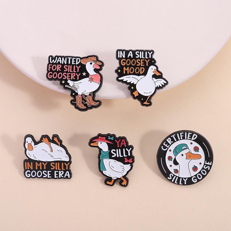 Certified Silly Goose Enamel Pin In my Silly Goose Era In A Silly Goosey Mood Funny Brooch Lapel Badge Jewelry Gifts For Friends