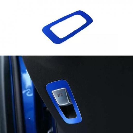 Blue Aluminum Multimedia Emergency Button Car Console Trim For Benz E-Class W213